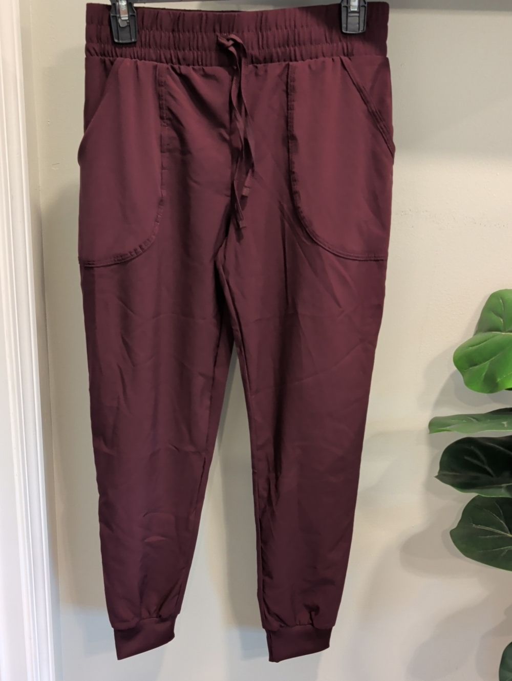 balera Burgundy Drawstring Jogger Pants